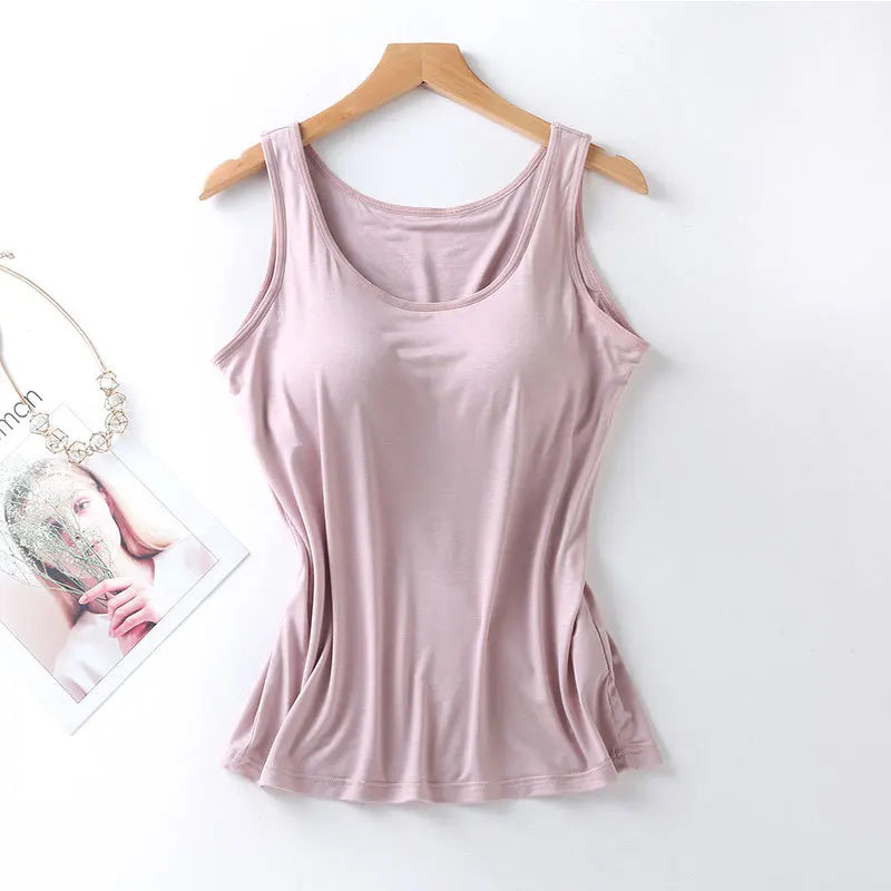Pink Slim Fit Tank Top – Feminine, Flirty & Supportive